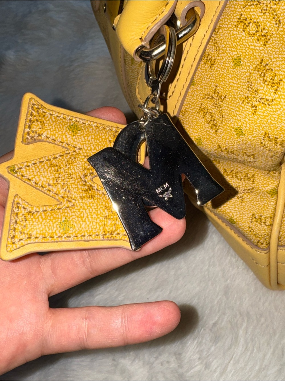 MCM Yellow Leather Logo Tote Bag
(Limited Edition) - Picture 8 of 12